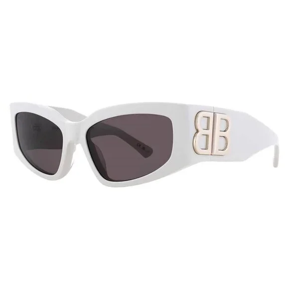 New Balenciaga Grey Cat Eye Ladies Sunglasses BB0321S 010 57 BB0321S 010 57Wom